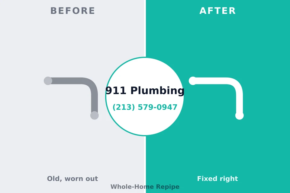 Before and after: plumbing company Griffin, GA
